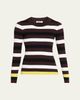 ZANKOV Striped Rib Crewneck Sweater - 1