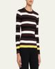 ZANKOV Striped Rib Crewneck Sweater - 4