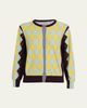 ZANKOV William Wool Argyle Colorblock Cardigan - 1