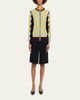 ZANKOV William Wool Argyle Colorblock Cardigan - 2