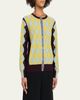 ZANKOV William Wool Argyle Colorblock Cardigan - 4