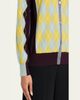 ZANKOV William Wool Argyle Colorblock Cardigan - 5