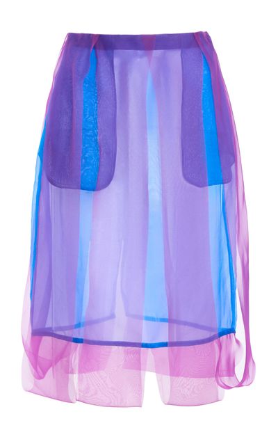 ZANKOV ZANKOV Amelie Silk Organza Midi Skirt