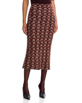 Zankov Zankov Dephine Geo Knit Straight Skirt