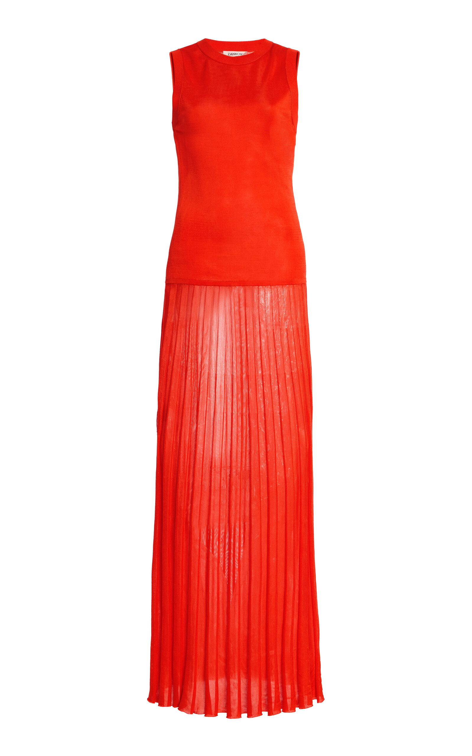 ZANKOV ZANKOV Gretchen Knit Jersey Maxi Dress Red M