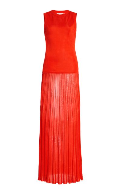 ZANKOV ZANKOV Gretchen Knit Jersey Maxi Dress Red M