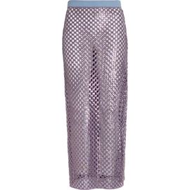 ZANKOV ZANKOV Halene Sequin Openwork Midi Skirt