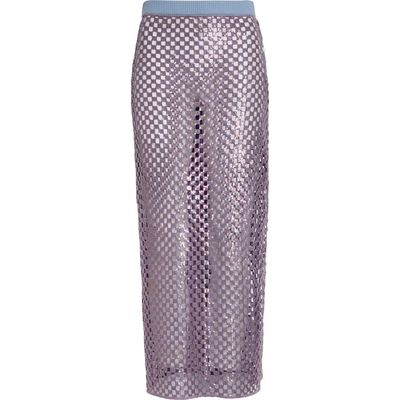 ZANKOV ZANKOV Halene Sequin Openwork Midi Skirt