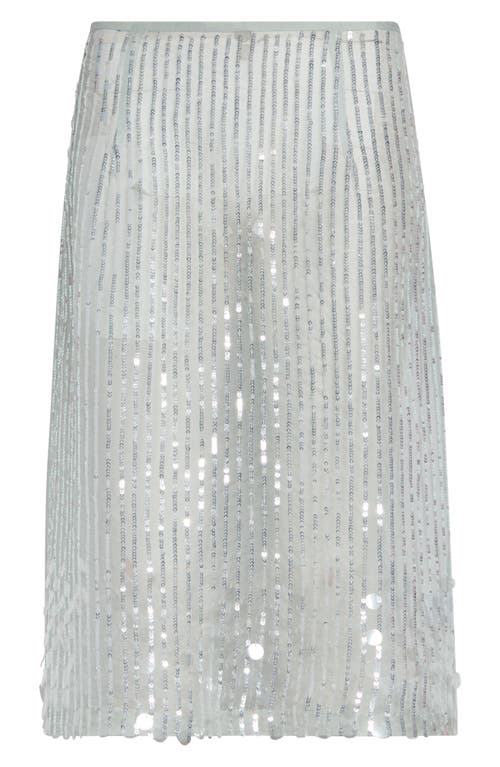 ZANKOV ZANKOV Isabella Sequin Stripe Silk Skirt