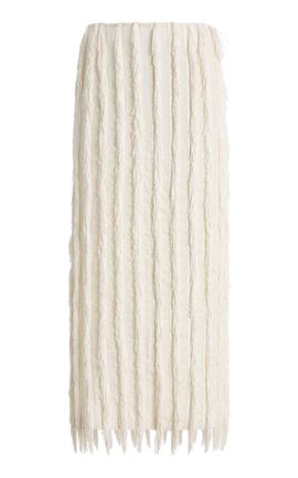 ZANKOV ZANKOV Jane Fringed Silk Maxi Skirt