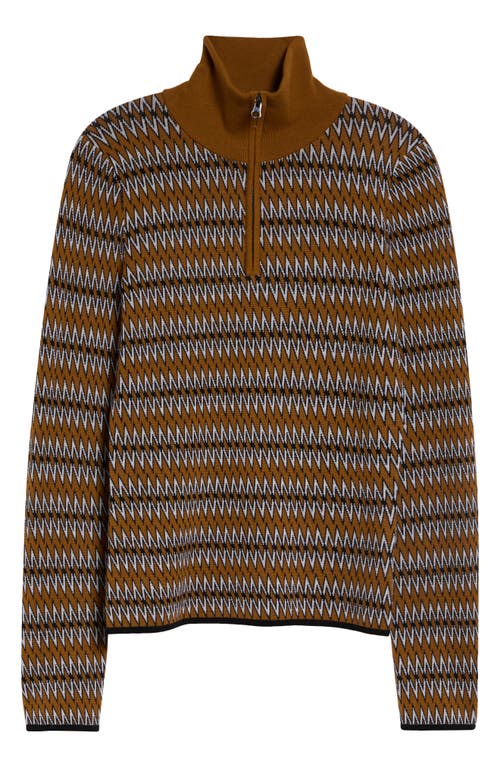 ZANKOV ZANKOV Kim Merino Wool Jacquard Half Zip Sweater