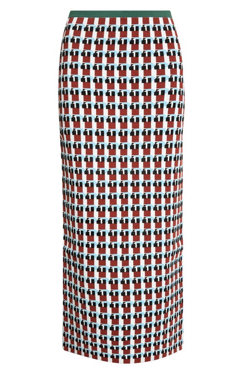 ZANKOV ZANKOV Raven Wool Jacquard Midi Skirt
