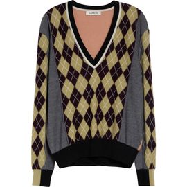 ZANKOV ZANKOV Teddy Colorblock Argyle Merino Wool Sweater