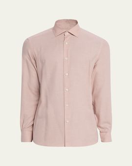 ZEGNA Men's Cashco Classic-Fit Sport Shirt