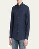 ZEGNA Men's Cashmere-Cotton Cashco Sport Shirt - 4