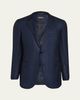 ZEGNA Men's Cashmere and Silk Check Single-Breasted Sport Coat - 1