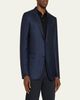 ZEGNA Men's Cashmere and Silk Check Single-Breasted Sport Coat - 4
