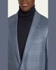 ZEGNA Men's Cashmere and Silk Plaid Sport Coat - 5