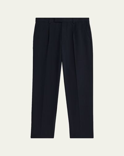 ZEGNA Men's Cotton and Wool Single-Pleated Pants