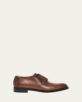 ZEGNA Men's Leather Lace-Up Derby Loafers