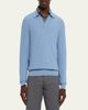 ZEGNA Men's Oasi Cashmere Johnny Collar Polo Sweater - 4
