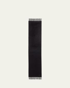 ZEGNA Men's Oasi Cashmere Leather-Label Scarf