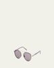 ZEGNA Men's ORIZZONTE II Metal-Acetate Round Sunglasses - 3