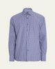 ZEGNA Men's Petite Check Cotton Button-Down Shirt - 1
