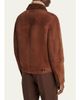 ZEGNA Men's Suede Short Shearling-Collar Aviator Jacket - 3