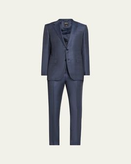 ZEGNA Men's Ticweave Wool Single-Breasted Sport Coat