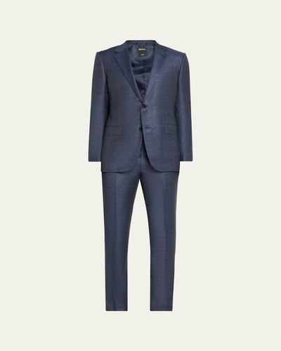ZEGNA Men's Ticweave Wool Single-Breasted Sport Coat
