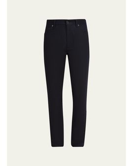 ZEGNA Men's Wool and Cashmere Flannel Five-Pocket Pants