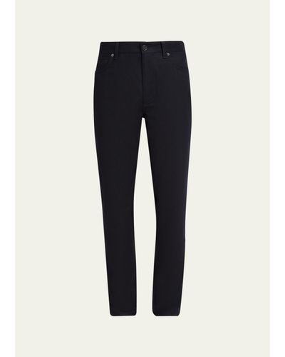 ZEGNA Men's Wool and Cashmere Flannel Five-Pocket Pants