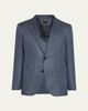 ZEGNA Men's Wool and Cotton Chevron Single-Breasted Sport Coat - 1