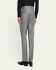 ZEGNA Men's Wool Sharkskin Trousers - 3