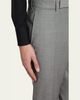 ZEGNA Men's Wool Sharkskin Trousers - 5