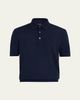 ZEGNA Men's Wool Short-Sleeve Polo Shirt - 1