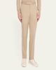 ZEGNA Men's Wool Slim Flat-Front Trousers - 4