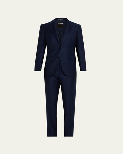 ZEGNA Men's Wool Tonal Check Two-Piece Suit