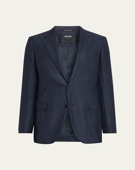 ZEGNA Men's Woven Houndstooth Single-Breasted Sport Coat