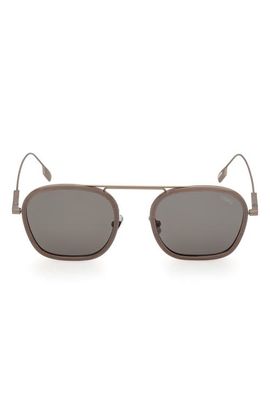 ZEGNA ZEGNA 51mm Polarized Geometric Sunglasses
