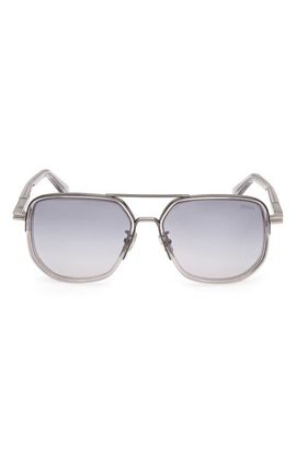 ZEGNA ZEGNA 56mm Navigator Polarized Sunglasses