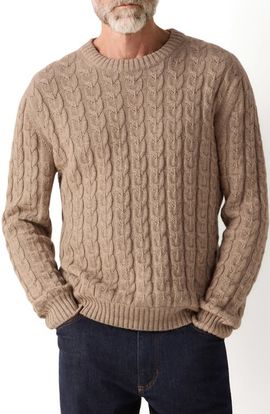 ZEGNA ZEGNA Beige Mélange Linen, Cashmere & Silk Crewneck Sweater