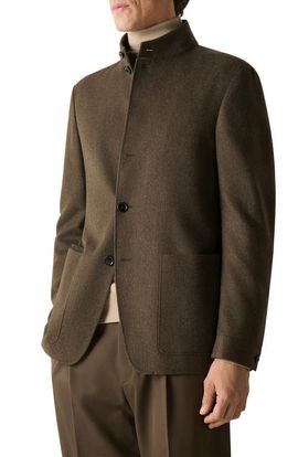 ZEGNA ZEGNA Cashmere Stand Collar Jacket