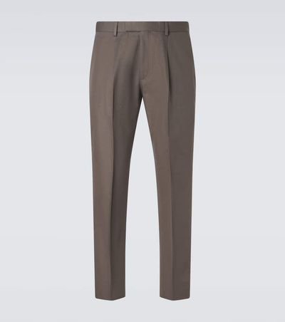 Zegna Zegna Cotton and linen straight pants