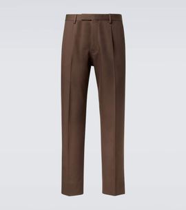 Zegna Zegna Cotton and wool straight pants