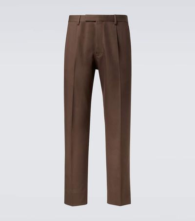 Zegna Zegna Cotton and wool straight pants