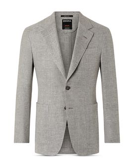 Zegna Zegna Crossover Linen, Wool & Silk Blend Jacket