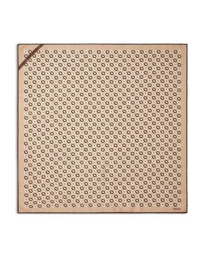 Zegna Zegna FW26 Drop 1 Macro Geometric Print Wool Foulard