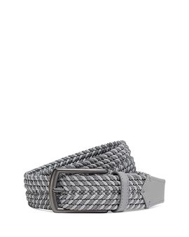 Zegna Zegna Grey Melange Braided Belt